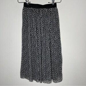 17. Rachel Zoe Black and White Polka Dot Pleated Midi Skirt